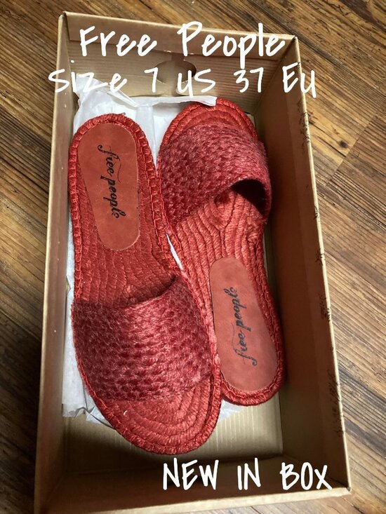 Free People Shoes - Free People Espadrille Sandals Shoes Women's Red Size 7 US 37 EU New